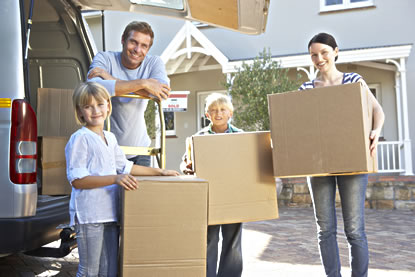 Family handling an international move